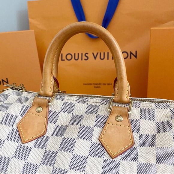 💎✨LIKE NEW✨💎 Speedy Bandouliere 25 Damier Azur - Picture 9 of 15